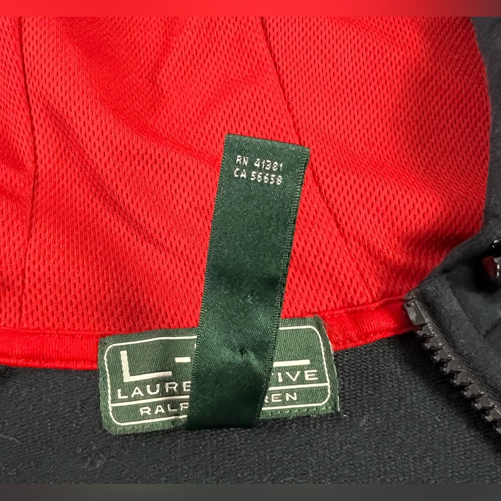Lauren Active Ralph Lauren Black & Red Full Zipper Hoodie - Picture 7 of 10